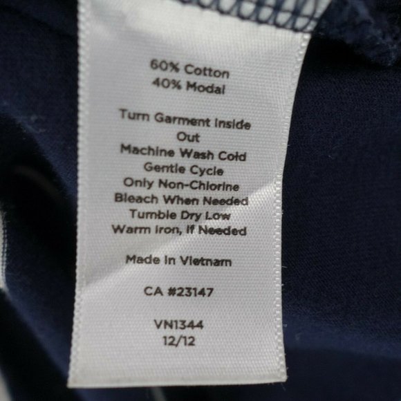 Talbots Shirt Womens Small Blue Striped Button Shoulder Short Sleeve Stretch - Picture 9 of 10